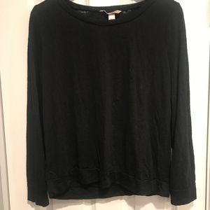 NEW Victoria Secret Black Pajama Top LG